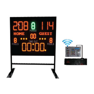 scoring board stand indoor dengan wireless controller